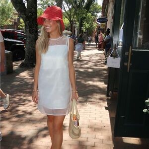 White Sleeveless Sheath Mini Dress
